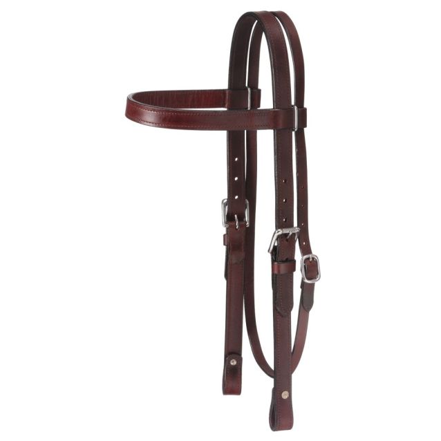 King Series Draft Horse Western Headstall with Browband in Dark Oil