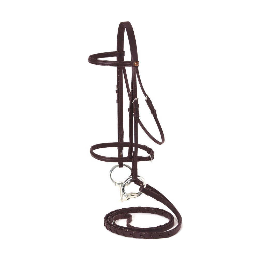 Equitare Raised Snaffle Bridle – Draft in Brown
