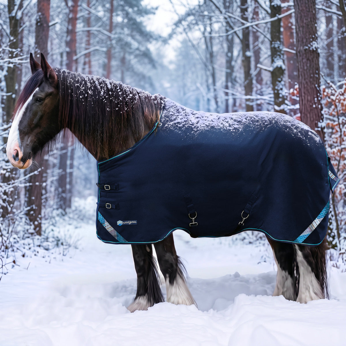 Kensington heavyweight 300g draft horse winter turnout blanket in navy