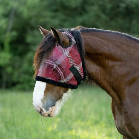 Fleece Trim Draft Horse Fly Mask