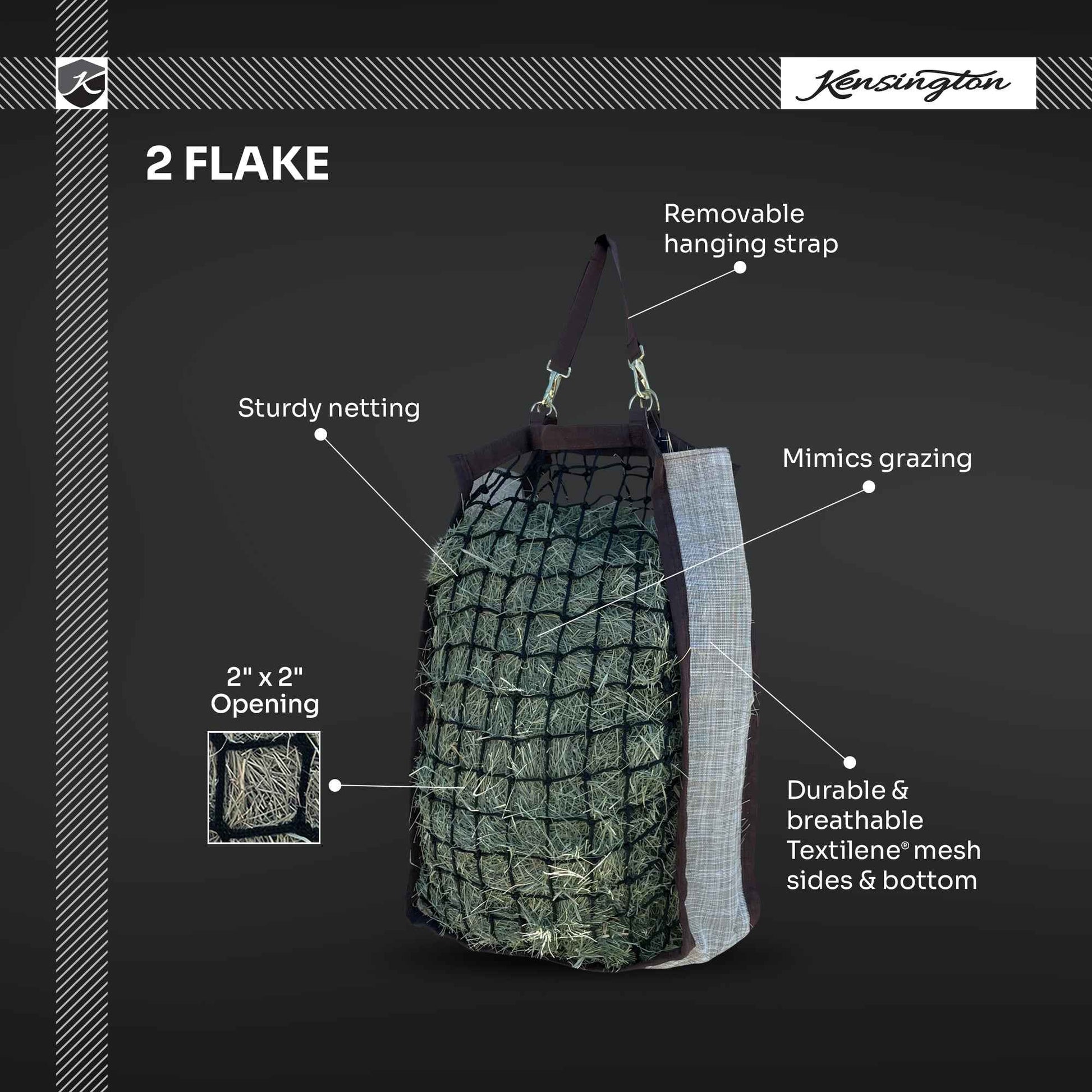 Slow Feed Hay Bag - 2 Flake Capacity