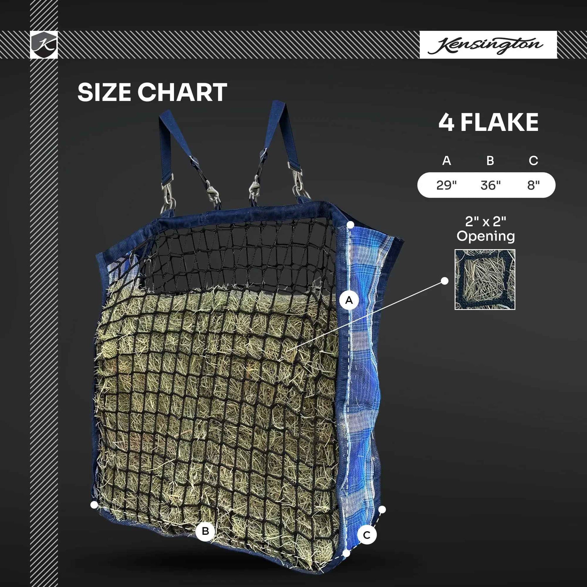 Slow Feed Hay Bag - 4 Flake Capacity