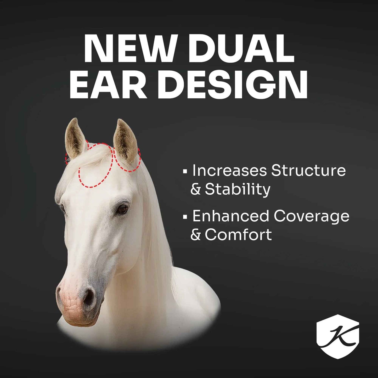 Fleece Trim Draft Horse Fly Mask