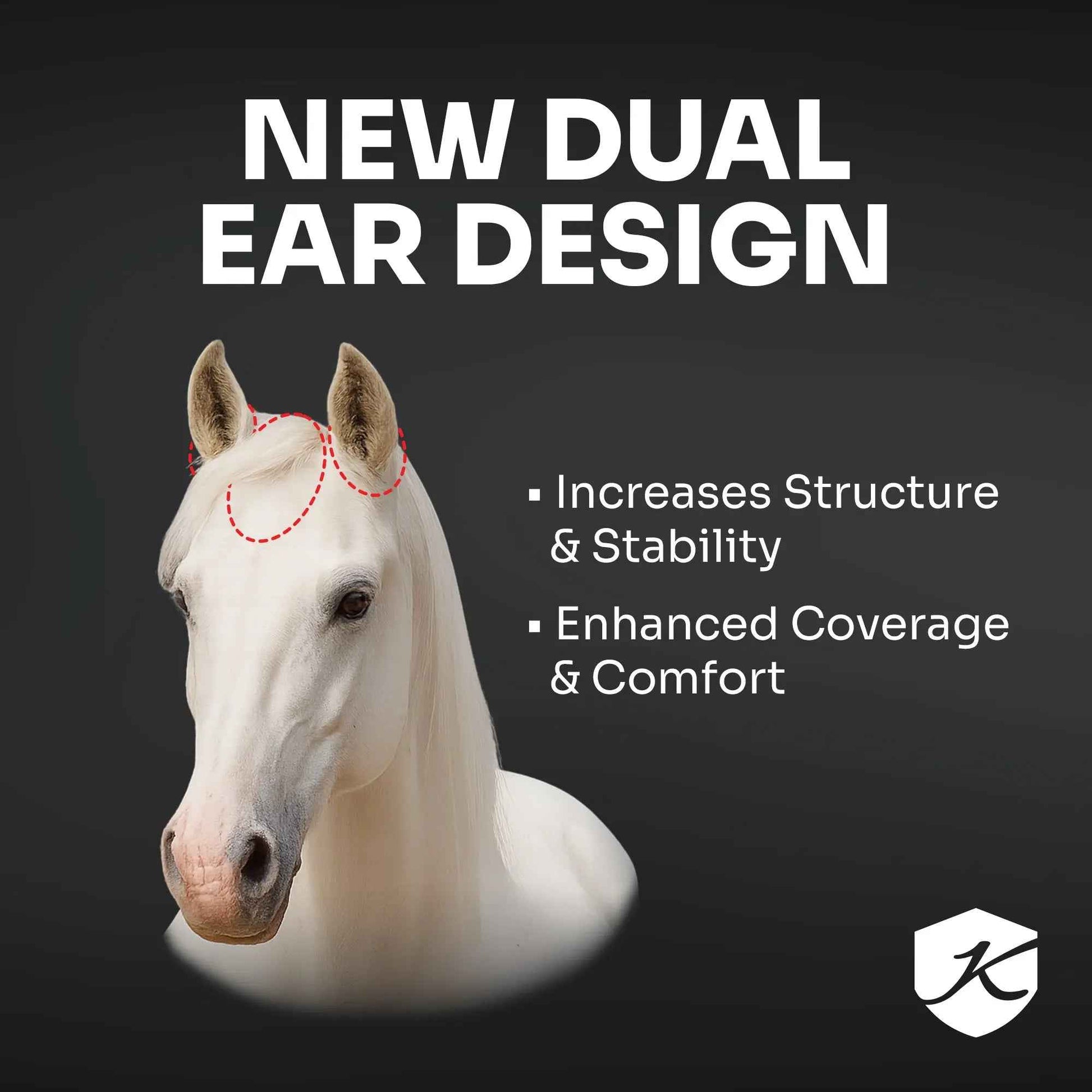 Fleece Trim Draft Horse Fly Mask