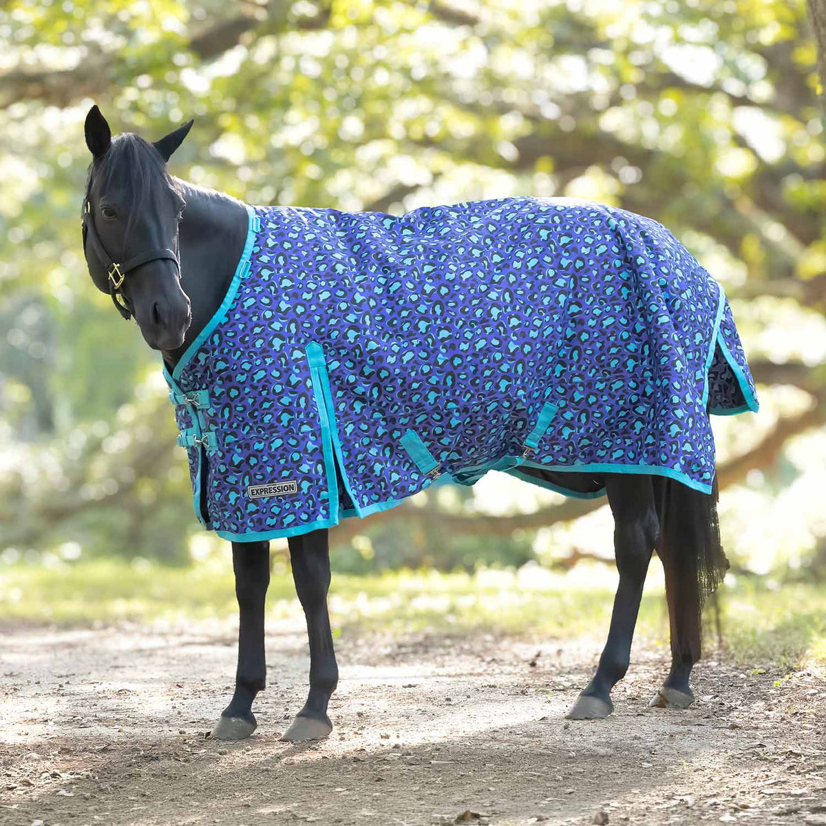 Draft horse turnout blanket in Maya Cheetah