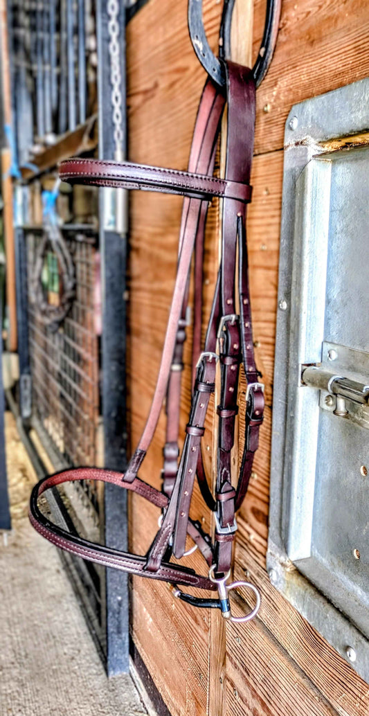Premium Havana Leather Draft Bridle